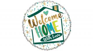 18 inch-es Welcome Home With Love fólia lufi