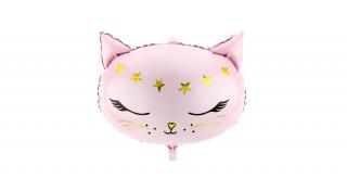 19 inch-es pink cica fej fólia lufi