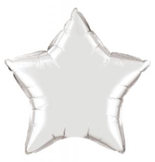 20 inch-es Ezüst - Silver Csillag Fólia Lufi