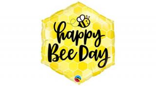 20 inch-es Méhecske Mintás - Happy Bee Day Fólia Lufi