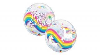 22 inch-es birthday rainbow unicorn bubb