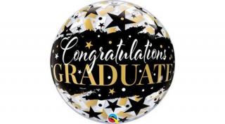 22 inch-es graduate black stars bubble