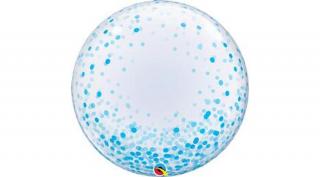 24 inch-es Blue confetti deco bubble