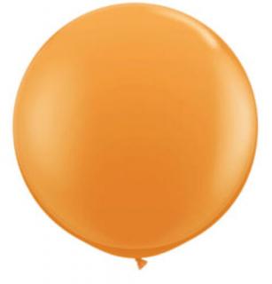 3 Feet-Es Orange (Standard) Kerek Latex Lufi