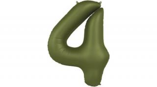 34 inch-es 4 Matt Zöld - Olive Green Számos Super Shape Fólia Lufi