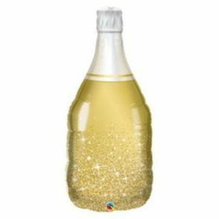 39 inch-es Arany Pezsgősüveg - Golden Bubbly Wine Fólia Lufi