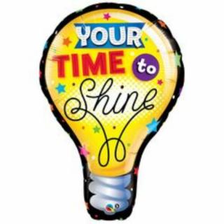 40 inch-es Your Time To Shine Super Shape Ballagási Fólia Lufi