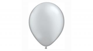 5 inch-es silver metallic kerek lufi