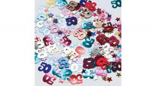 50-es metál konfetti multicolor 14 g