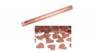 60 cm-es rosegold szív konfettiágyú