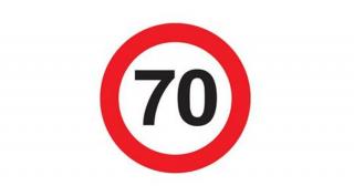 70-es számos seb.korlátozó tábla 40 cm