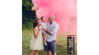 Babaváró partihoz pink füstgyertya
