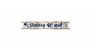 Boldog 40. szülinapot elegáns vállszalag