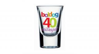 Boldog 40. Szülinapot Feliratú Feles Üve