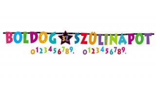 Boldog szülinapot számozható betűfüzér