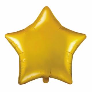 Csillag alakú arany fólia lufi