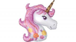 Glitteres magic unicorn fólia lufi