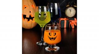 Halloween tök matrica pohárra 6db-os