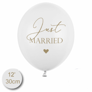 Lufi, Just Married felírattal és szívvel, 30cm
