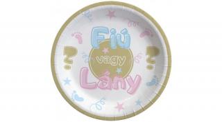 Parti tányér fiú vagy lány 8 db/cs