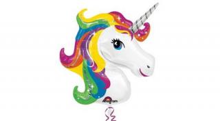 Rainbow unicorn super shape fólia lufi