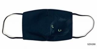 Szájmaszk - Fekete macska mintás szájmaszk