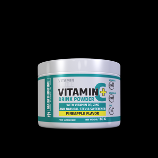 C-vitamin italpor - D-vitaminnal Cinkkel és Steviával- Ananász ízben
