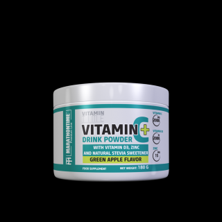 C-vitamin italpor - D-vitaminnal, Cinkkel és Steviával - Zöldalma ízben