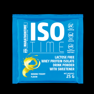 Iso Time Banán yoghurt fehérjeizolátum Laktázenzimmel Dúsítva 25g