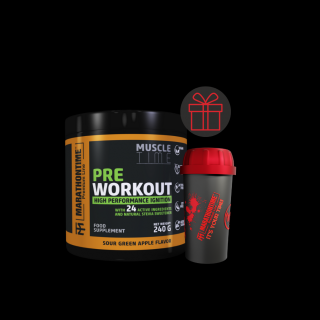 Pre Workout edzés előtti energizáló Steviával és 24 értékes összetevővel - Zöldalma ízben