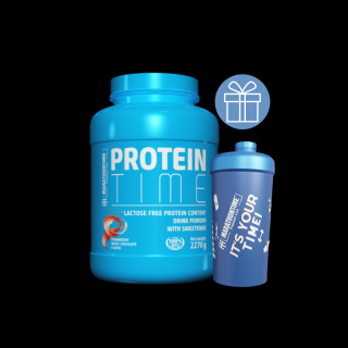 Protein Time Laktázenzimmel Dúsított fehérje Fehér csokoládé - Eper íz 2270g