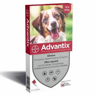 Advantix Spot on 10-25kg-ig 4x2,5ml