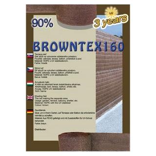 Árnyékoló Háló Browntex160 1,5x10m 90%