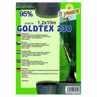 Árnyékoló Háló GOLDTEX230 1,2x10m zöld 95%