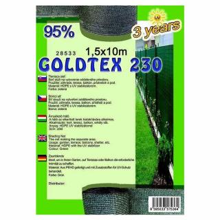 Árnyékoló Háló GOLDTEX230 1,5x10m zöld 95%