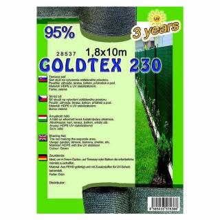 Árnyékoló Háló GOLDTEX230 1,8x10m zöld 95%