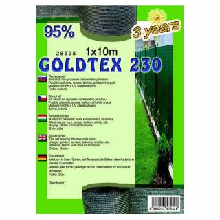 Árnyékoló Háló GOLDTEX230 1x10m zöld 95%