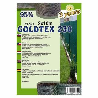 Árnyékoló Háló GOLDTEX230 2x10m zöld 95%