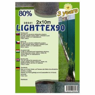 Árnyékoló Háló LIGHTTEX90 2x10m zöld 80%