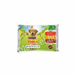 Friskies alut. kutya marha-csirke-bárány zselében 4x85g