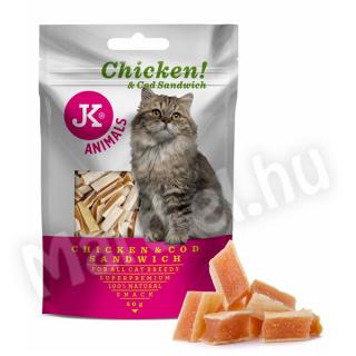 JK Snack csirke és tőkehal macskáknak 50g 55033