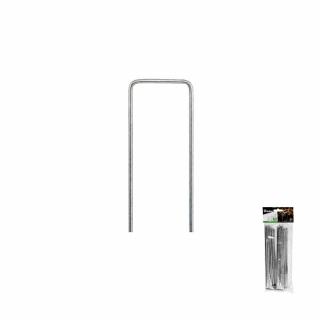 Leszúró Tüske, agroszövethez, vakondhálóhoz, műfűhöz FÉM "U" alak 3cm/15cm 20db/cs