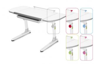PROFI 3 32W3 58TW fehér íróasztal, színes kiegészítőkkel