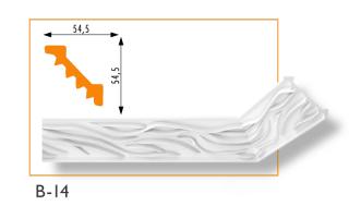 B-14 mintás polisztirol díszléc 54x54 mm