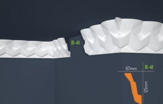 B-41 mintás polisztirol díszléc 67x121 mm