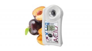 ATAGO PAL-BX|ACID11 Master Kit szilva digitális refraktométer Brix érték (0-90％), savtartalom (0,1-4％) és arányuk mérésére, 100 mérés rögzítése, NFC adatátvitel