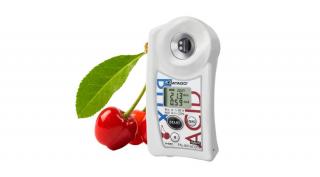 ATAGO PAL-BX|ACID16 Master Kit cseresznye digitális refraktométer Brix érték (0-90％), savtartalom (0,1-3％) és arányuk mérésére, 100 mérés rögzítése, NFC adatátvitel