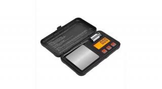 ESX-200AX (200g/0,01g) digitális darabszámlálós precíziós zsebmérleg, gramm mérleg, ékszermérleg kalibrálósúllyal, csipesszel - 2 év garancia
