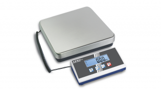 KERN EOB 300K100A (300kg/0,1kg) rozsdamentes acél platform- csomagmérleg darabszámláló, kisállatmérő funkcióval 2évG