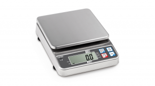 KERN FOB 1K-4LM (1500g/0,5g) rozsdamentes, HACCP kompatibilis digitális asztali mérleg ellenőrző méréssel, hitelesíthető